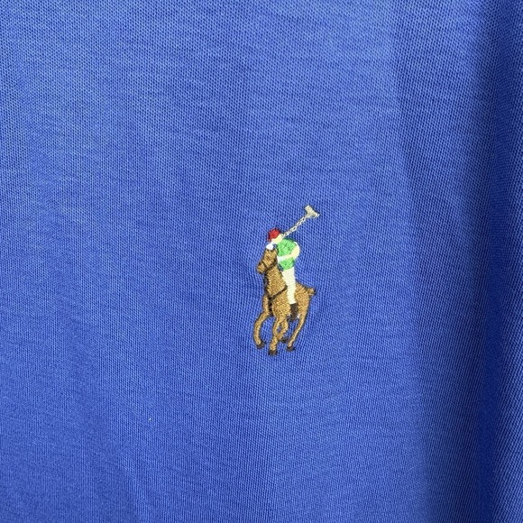 Ralph Lauren Polo Shirt Mens 3XB Big Blue Soft Flesh Pony Stretch Preppy - Picture 8 of 10